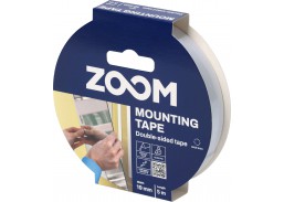 Vidaus apdailos prekės. Pakavimo, izoliacinės, lipnios juostos. Dvipusio lipnumo juostos. Dvipusė juostelė montavimui 19 mm x 5 m ZOOM 