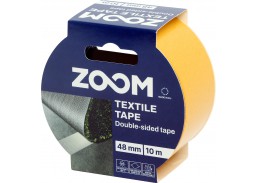 Vidaus apdailos prekės. Pakavimo, izoliacinės, lipnios juostos. Dvipusio lipnumo juostos. Dvipusė lipni tekstilinė juosta ZOOM 48mm x 10 m