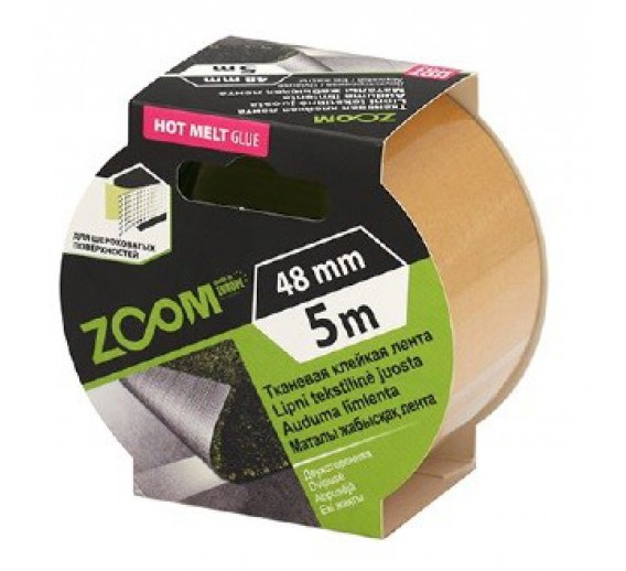 Dvipusė lipni tekstilinė juosta ZOOM 48mm x 5 m 
