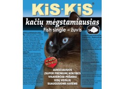 Gyvūnų prekės. Gyvūnėlių priežiūros priemonės. Naminių gyvūnų maistas. Ėdalas katėms KIS-KIS Fish Single 3 kg 