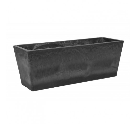 Namų apyvokos prekės. Vazonai. Plastikiniai vazonai, vazonai iš kompozito. Vazonas iš kompozito 45x16x16 cm pilka 
