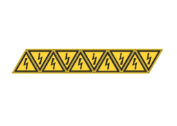 Darbo saugos prekės. Saugos ženklai, aptvėrimo juostos. Lipdukas Elektros smūgio pavojus EL/01 50x50mm 10vnt.