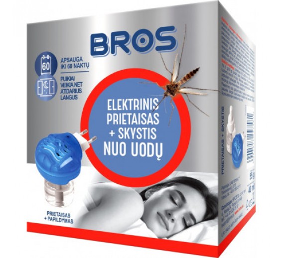 Sodo ir daržo prekės. Laisvalaikio prekės. Apsauga nuo uodų ir erkių ar kt.. Elektrinis fumigatorius nuo uodų + skystis