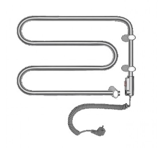 Santechnikos prekės. Vonios įranga. Rankšluosčių džiovintuvai-gyvatukai. Elektriniai rankšluosčių džiovintuvai. Elektrinis rankšluosčių džiovintuvas ANGIS 45W