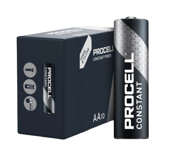 Elektronikos prekės. Elementai - baterijos. Elementai AA R6, 1.5V, PROCELL Constant Duracell 10 vnt. 