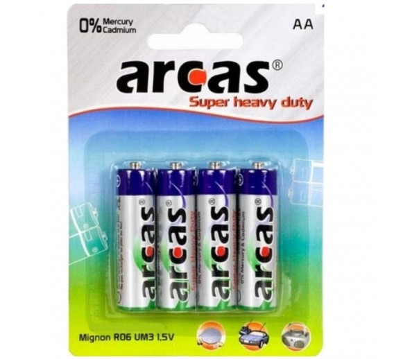 Elektronikos prekės. Elementai - baterijos. Elementai Arcas AA LR06 4vnt 