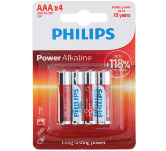 Elektronikos prekės. Elementai - baterijos. Elementai PHILIPS AAA Alkaline 