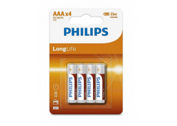 Elektronikos prekės. Elementai - baterijos. Elementai PHILIPS Longlife AAA 4vnt 