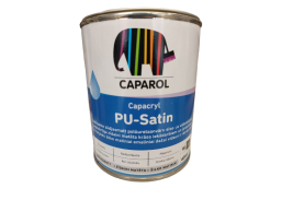 Dažai. Dažai, dažymo įrankiai, dažymo juostos. Emaliniai dažai. Emalė Capacryl PU Satin šilko matinė 0,7l balta 