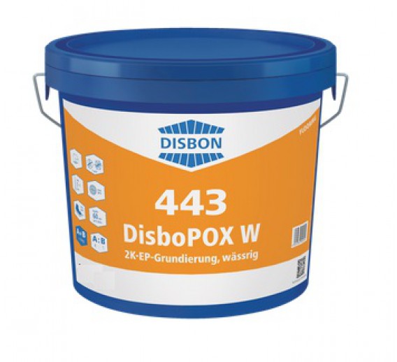 Dažai. Glaistas, gruntas, klijai, skiedikliai. Gruntai. Gruntas betonui, plokštėms. Epoksidinė derva Dispobox 443 KOMBI 5kg 