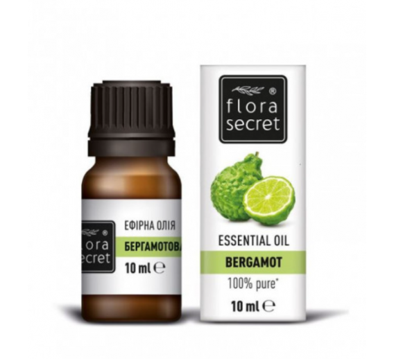 Švaros prekės. Pirties prekės. Šampūnai, muilai, antpilai ir kvapai pirtims. Eterinis aliejus Flora Secret bergamočių 10ml