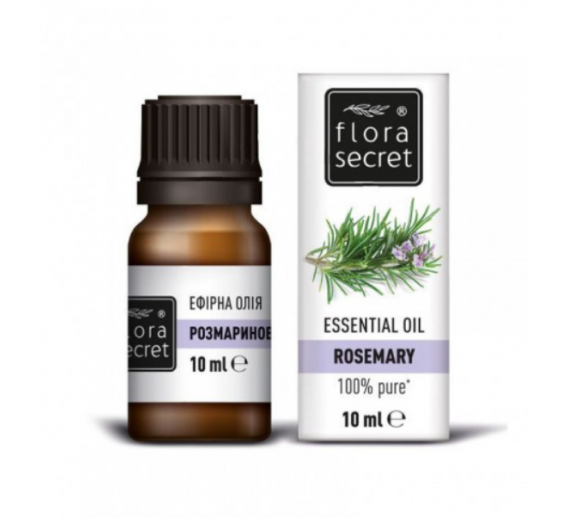 Švaros prekės. Pirties prekės. Šampūnai, muilai, antpilai ir kvapai pirtims. Eterinis aliejus Flora Secret rozmarinų 10ml