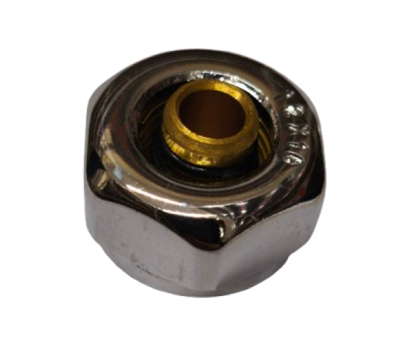 Santechnikos prekės. Vamzdynų sistemos. Daugiasluoksnė sistema, dalys. Užveržiamos jungtys. Eurokonusas d16x3/4