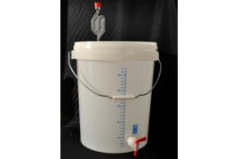 Fermentacinis indas vyno rauginimui su kraneliu, 30 litrų 