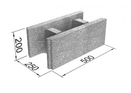 Fibo pamatinis blokas 25, 200x250x510 mm 