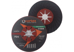 Darbo įrankiai. Įrankių priedai. Šlifavimo medžiagos. Fibro šlifavimo diskai. Fibro diskas Cortex Premium d125x22, P24 