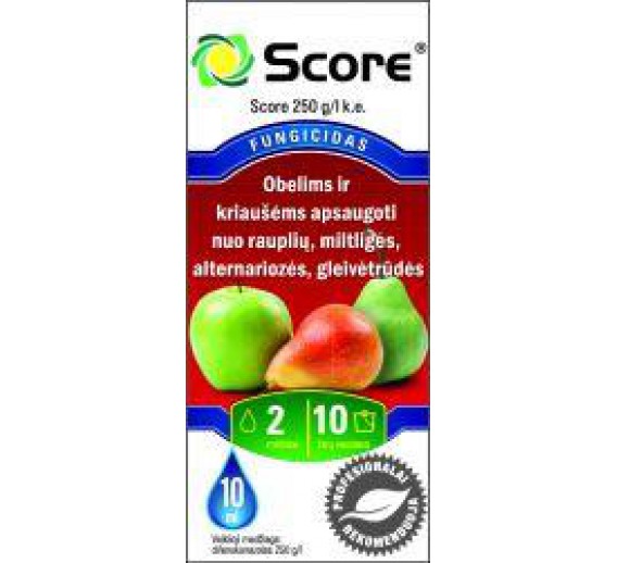 Sodo ir daržo prekės. Augalų apsaugos priemonės. Fungicidai. Fungicidas Score 250 EC 10 ml 