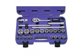 Galvučių komplektas 1/2" 23 vnt. 
