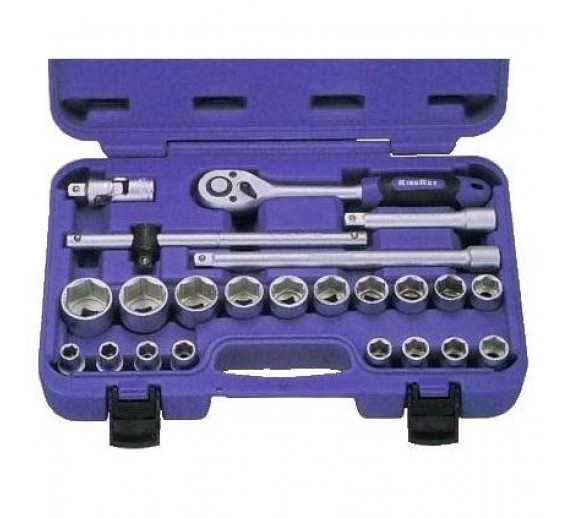 Darbo įrankiai. Mechaniniai įrankiai. Raktų ir galvučių rinkiniai. Galvučių komplektai. Galvučių komplektas 1/2