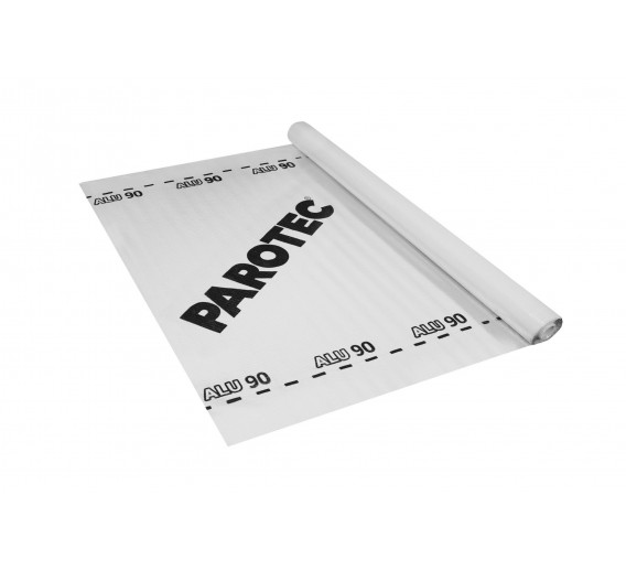 Statybinės medžiagos. Stogo dangos. Stogo plėvelės. Garo izoliacinė plėvelė. Garo izoliacinė plėvelė PAROTEC Standard ALU 90 g/m2 