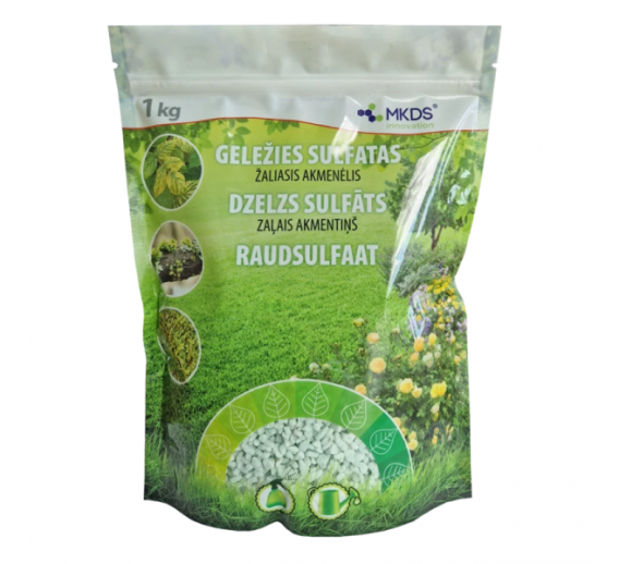 Sodo ir daržo prekės. Trąšos ir durpių substratai. Trąšos. Birios trąšos. Geležies sulfatas 1 kg 