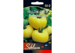 Sodo ir daržo prekės. Sėklos, daigyklos, durpinės tabletės. Pomidorų sėklos. Geltoni pomidorai YELLOW GAZZI