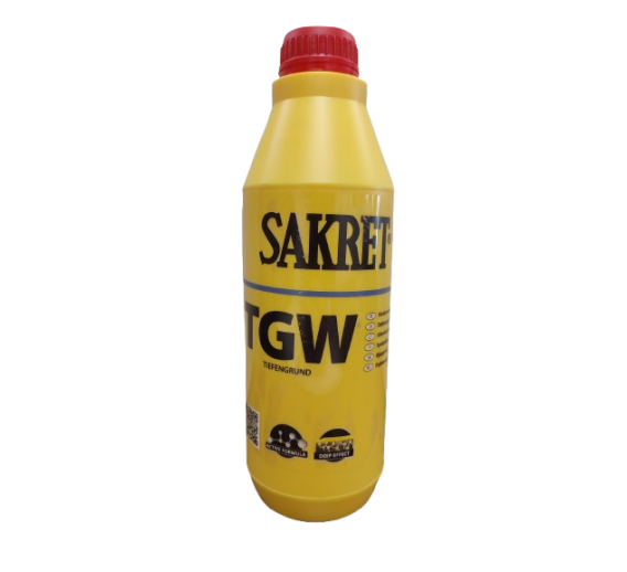 Dažai. Glaistas, gruntas, klijai, skiedikliai. Gruntai. Gruntas betonui, plokštėms. Giluminis gruntas SAKRET TGW 1l 