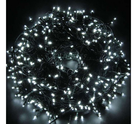 Apšvietimas. Lempos, LED lemputės, LED juostos. Girliandos. Girlianda 500LED 100M 31V šalta balta 