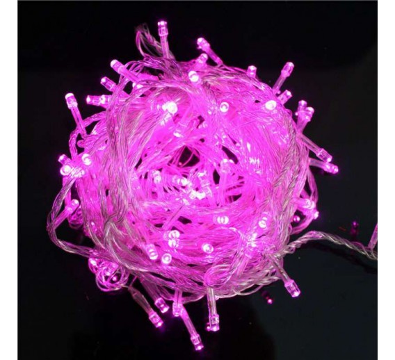 Apšvietimas. Lempos, LED lemputės, LED juostos. Girliandos. Girlianda rožinė 200LED CW 20 m 