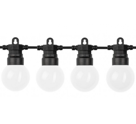 Apšvietimas. Lempos, LED lemputės, LED juostos. Girliandos. Girlianda su saulės baterija 10m 2800K 3,7V