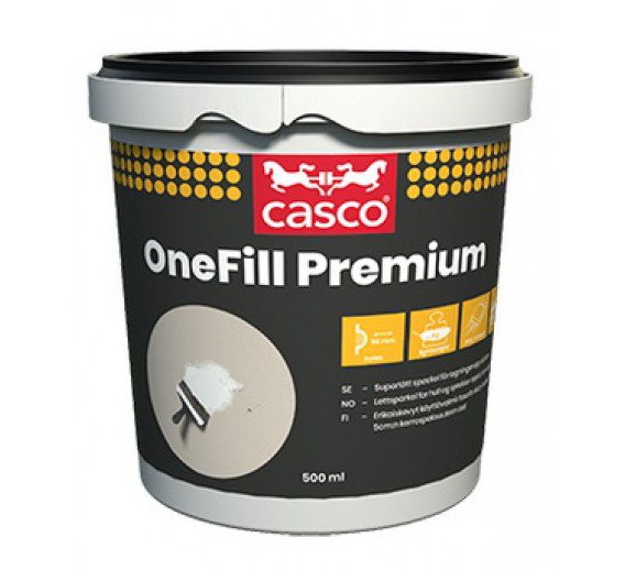 Dažai. Glaistas, gruntas, klijai, skiedikliai. Glaistai. Statybinis glaistas. Glaistas Casco Onefill Premium 500 ml 