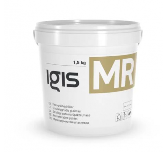 Dažai. Glaistas, gruntas, klijai, skiedikliai. Glaistai. Statybinis glaistas. Glaistas IGIS MR kibirėlis 1.5kg 