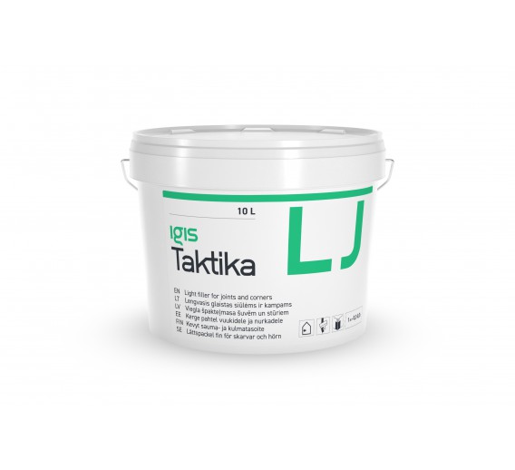 Dažai. Glaistas, gruntas, klijai, skiedikliai. Glaistai. Statybinis glaistas. Glaistas IGIS Taktika LJ 10l