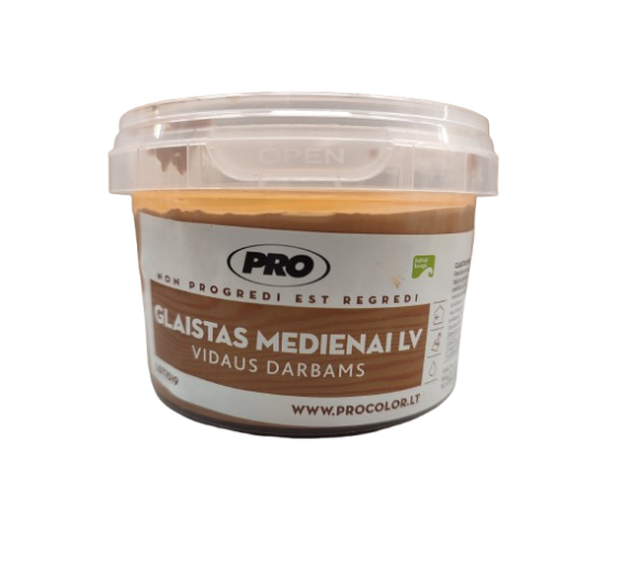 Dažai. Glaistas, gruntas, klijai, skiedikliai. Glaistai. Glaistas medienai, parketo glaistas. Glaistas medžiui LV PRO, juodalksnio sp., 0,4 kg 