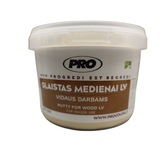 Dažai. Glaistas, gruntas, klijai, skiedikliai. Glaistai. Glaistas medienai, parketo glaistas. Glaistas medžiui LV PRO, pušies sp., 1 kg 