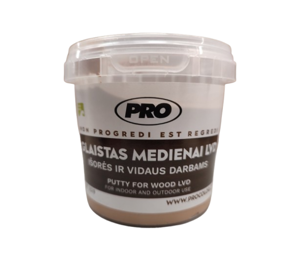 Dažai. Glaistas, gruntas, klijai, skiedikliai. Glaistai. Glaistas medienai, parketo glaistas. Glaistas medžiui LV PRO, riešuto sp., 1 kg 