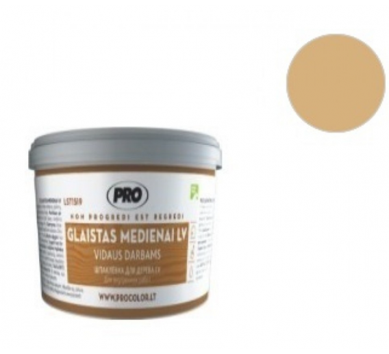 Dažai. Glaistas, gruntas, klijai, skiedikliai. Glaistai. Glaistas medienai, parketo glaistas. Glaistas medžiui LV PRO, uosio sp., 0,5 kg