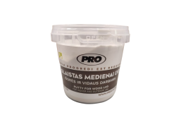 Dažai. Glaistas, gruntas, klijai, skiedikliai. Glaistai. Glaistas medienai, parketo glaistas. Glaistas medžiui LVD PRO, baltos sp., 0,5 kg 