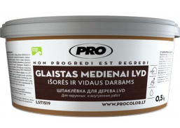 Dažai. Glaistas, gruntas, klijai, skiedikliai. Glaistai. Glaistas medienai, parketo glaistas. Glaistas medžiui LVD PRO pušis sp., 0,5 kg