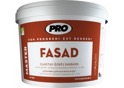 Dažai. Glaistas, gruntas, klijai, skiedikliai. Glaistai. Glaistas fasadams. Glaistas PRO.FASAD 15 kg  