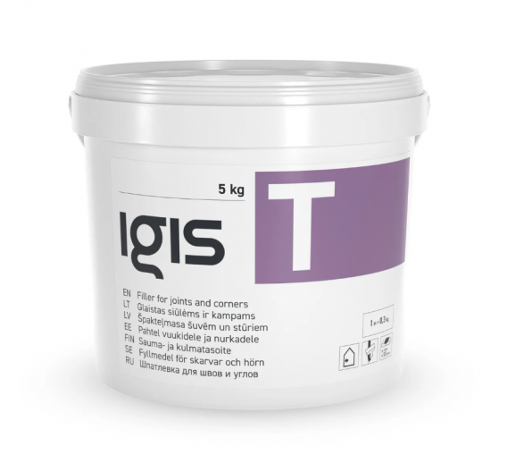 Dažai. Glaistas, gruntas, klijai, skiedikliai. Glaistai. Statybinis glaistas. Glaistas siūlėms IGIS T 5 kg 