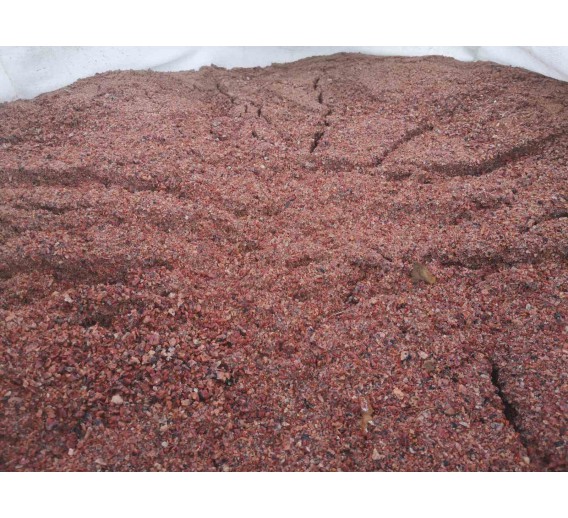 Sodo ir daržo prekės. Dekoratyvinis akmuo, skaldelės, mulčias. Granito atsijos rausvos 0-2mm, 20kg 
