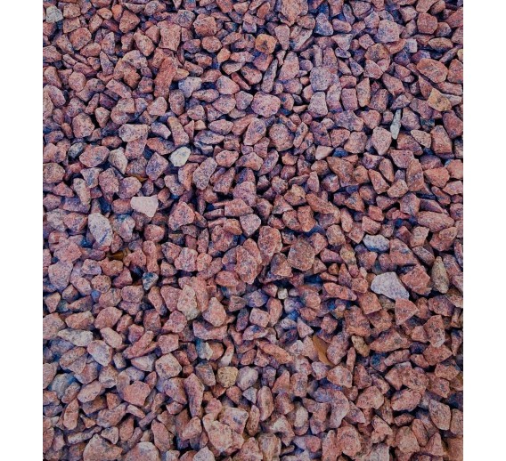 Sodo ir daržo prekės. Dekoratyvinis akmuo, skaldelės, mulčias. Granito skalda Vanga raudona frakcija 10/20 mm 20 kg 