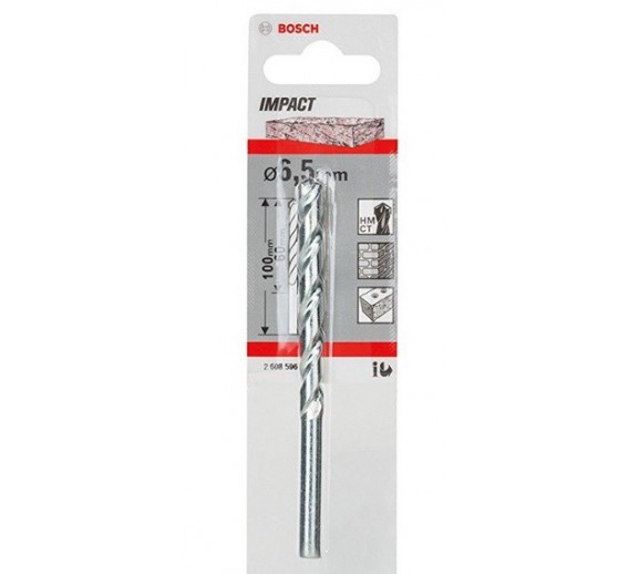 Darbo įrankiai. Įrankių priedai. Grąžtai betonui. Granito grąžtai, grąžtai akmeniui. Grąžtas akmeniui Bosch Impact 6.5x100 mm 