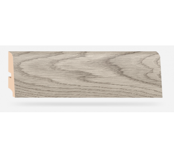 Vidaus apdailos prekės. Apdailos, sujungimo profiliai. Grindjuostės. Medinės ir MPP grindjuostės. Grindjuostė MPP P85 2500x85x16 4573 Stork oak 