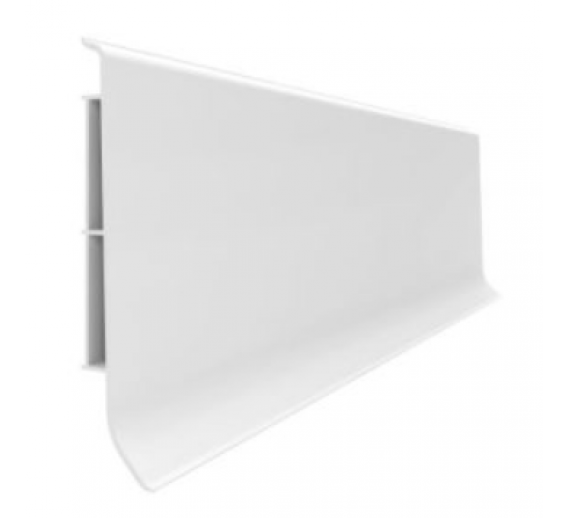 Vidaus apdailos prekės. Apdailos, sujungimo profiliai. Grindjuostės. Grindjuostės Vox Smart. Grindjuostė PVC Linela 401 White 200x8x1,6 