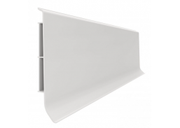 Vidaus apdailos prekės. Apdailos, sujungimo profiliai. Grindjuostės. Grindjuostės Vox Smart. Grindjuostė PVC Linela 413 Light Gray 200x8x1,6 