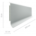 Vidaus apdailos prekės. Apdailos, sujungimo profiliai. Grindjuostės. Grindjuostės Vox Smart. Grindjuostė PVC Linela 413 Light Gray 200x8x1,6  kaina