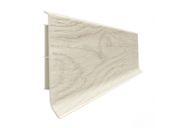 Vidaus apdailos prekės. Apdailos, sujungimo profiliai. Grindjuostės. Grindjuostės Vox Smart. Grindjuostė PVC Oak Auckland Linela 404 200x8x1,6 