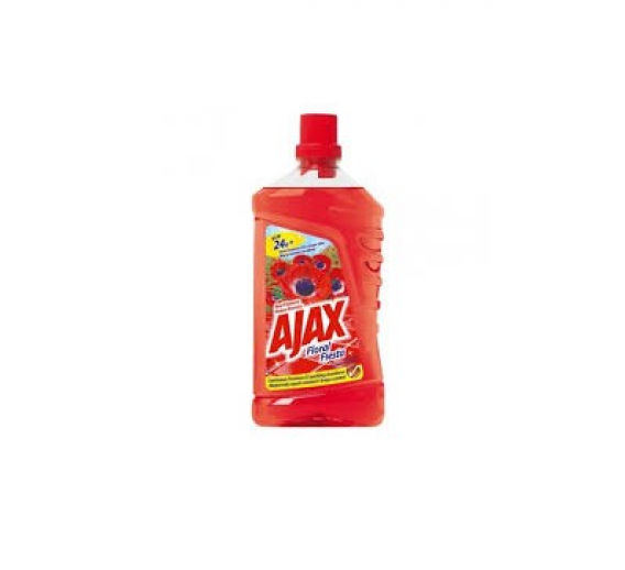 Švaros prekės. Buitinė chemija, valikliai. Grindų ploviklis Ajax Floral Fiesta Red Flowers 1l 